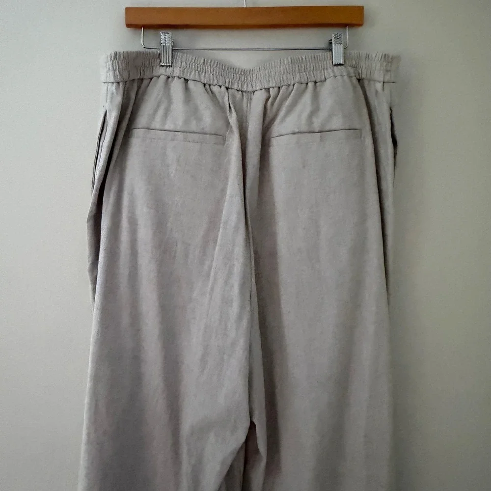 Banana Republic Wide-Leg Cropped Linen Blend HR Pants Flax Beige Women XL